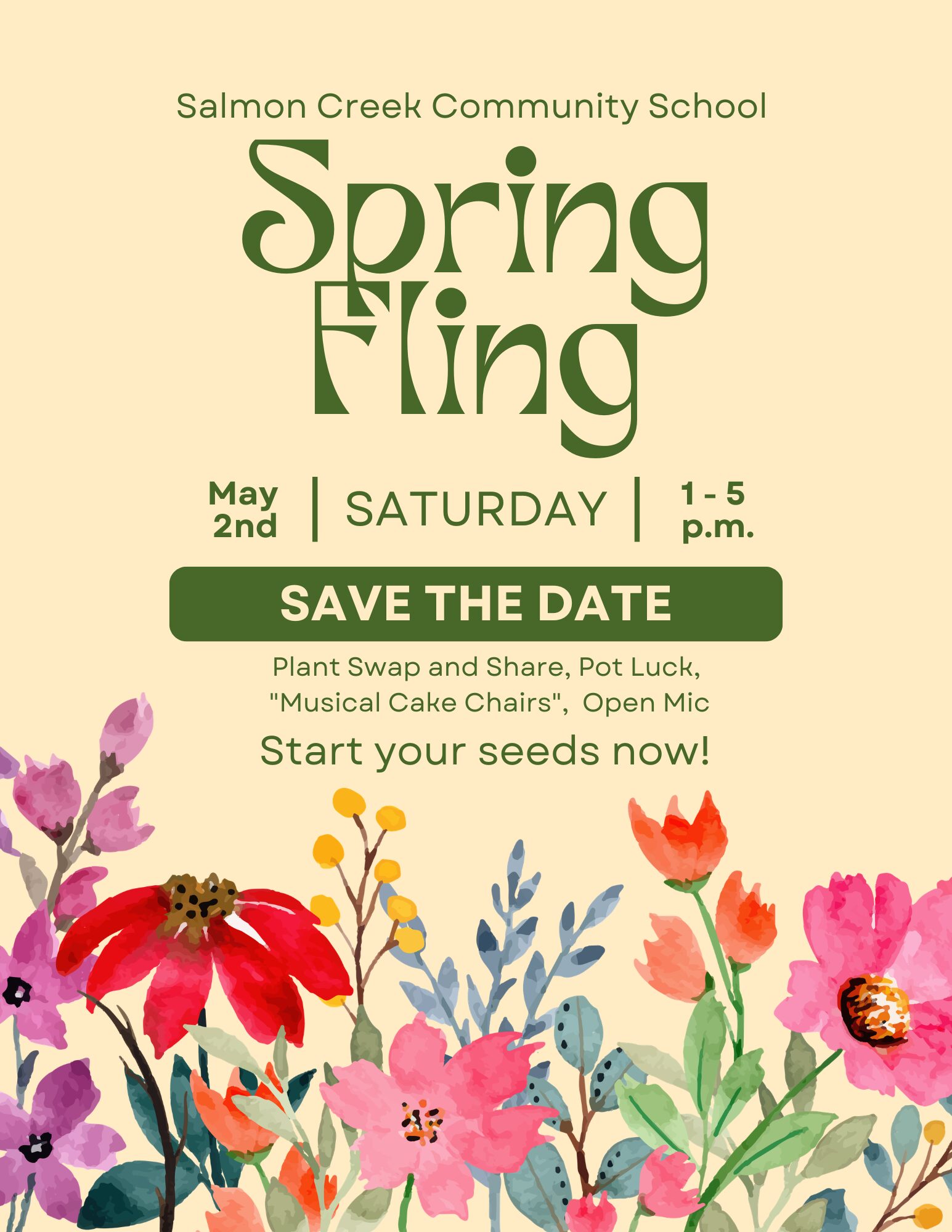 Start You Seeds for Spring Fling – May 2nd
